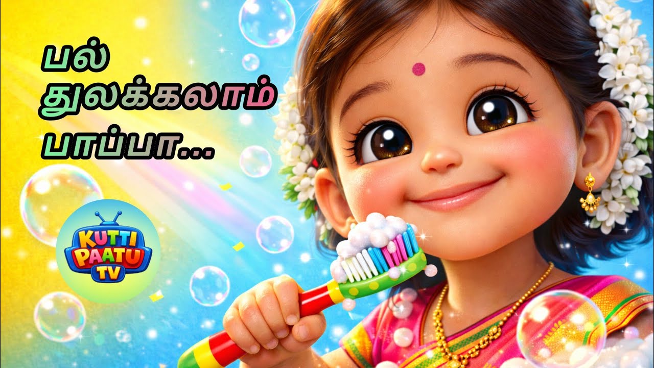 பல் துலக்கலாம் பாப்பா! | Dance + Fun + Happy Smile | Kutti Pattu TV | Tamil Kids Rhymes 