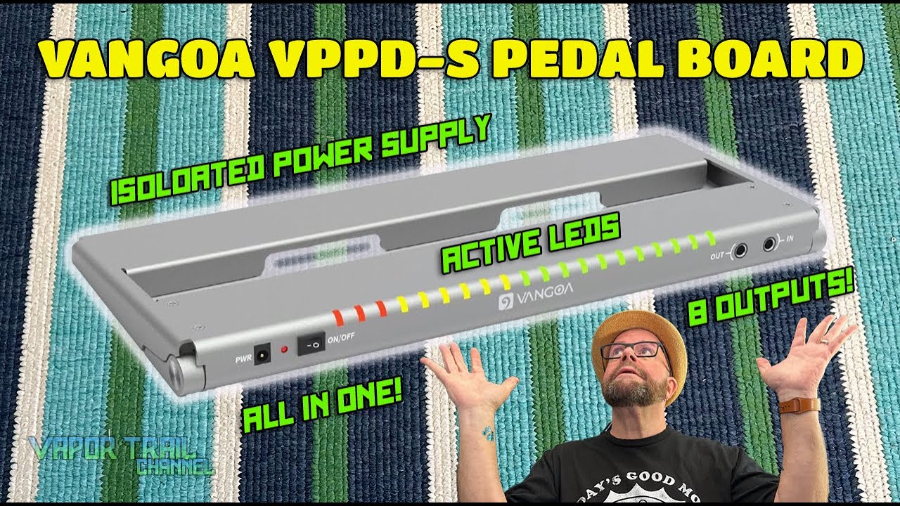 Vangoa VPPD-S Pedal Board - Isolated Power Supply, LEDs, 8 output - All In One!