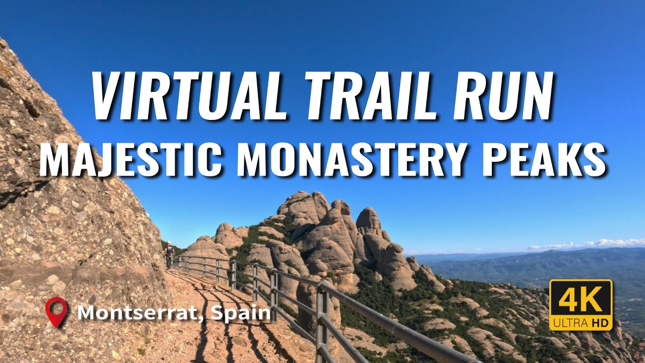 Virtual Run in Montserrat National Park, Spain Breathtaking POV Virtual Running Video for Treadmill