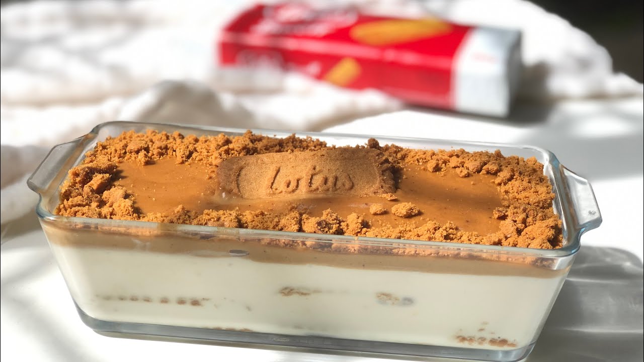 No Bake Lotus Biscoff Cheesecake | Homemade Lotus Biscoff spread