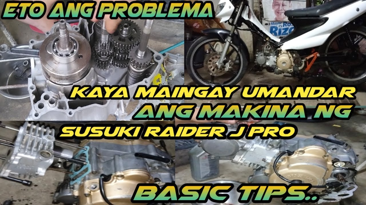 Eto yong problema kung bakit maingay umandar ang makina ng susuki Raider j pro basic tips mga idol..