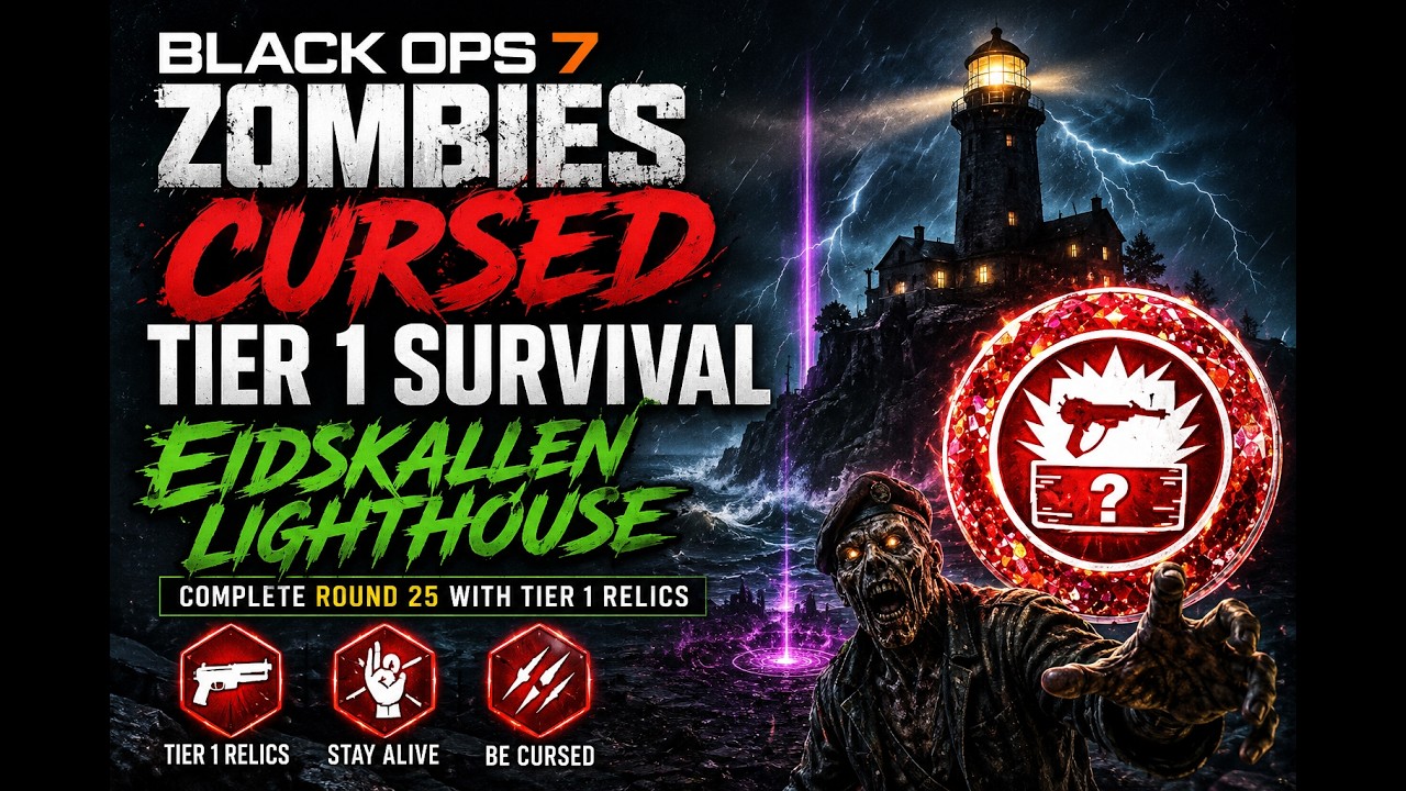 Black Ops 7 Zombies: Eidskallen Lighthouse Cursed Tier 1 Survival Guide | Easy Round 25 Strategy