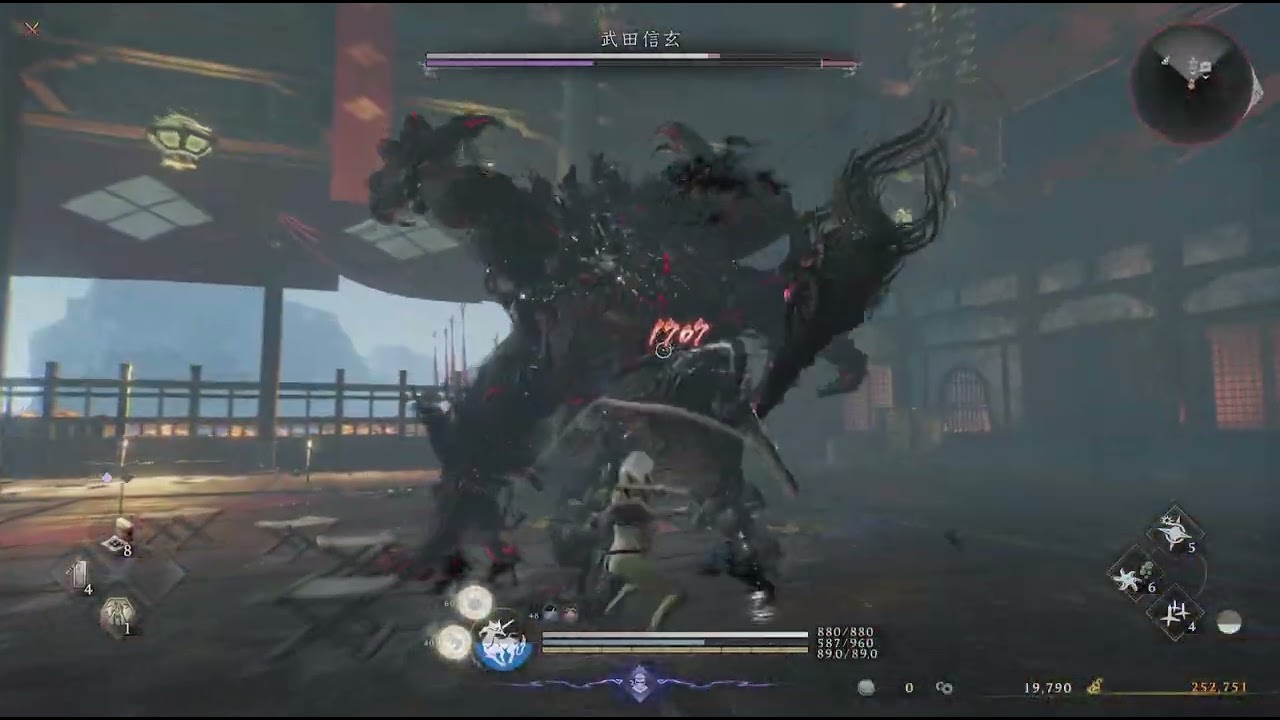 仁王３ LV1 武田信玄 2回目 忍刀 1分間ｸｯｷﾝｸﾞ