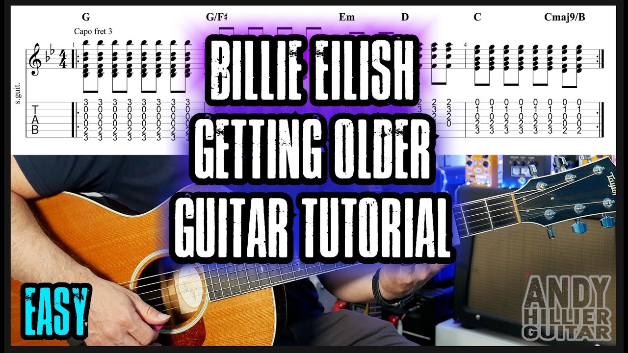 Billie Eilish - Getting Older Guitar Lesson Tutorial