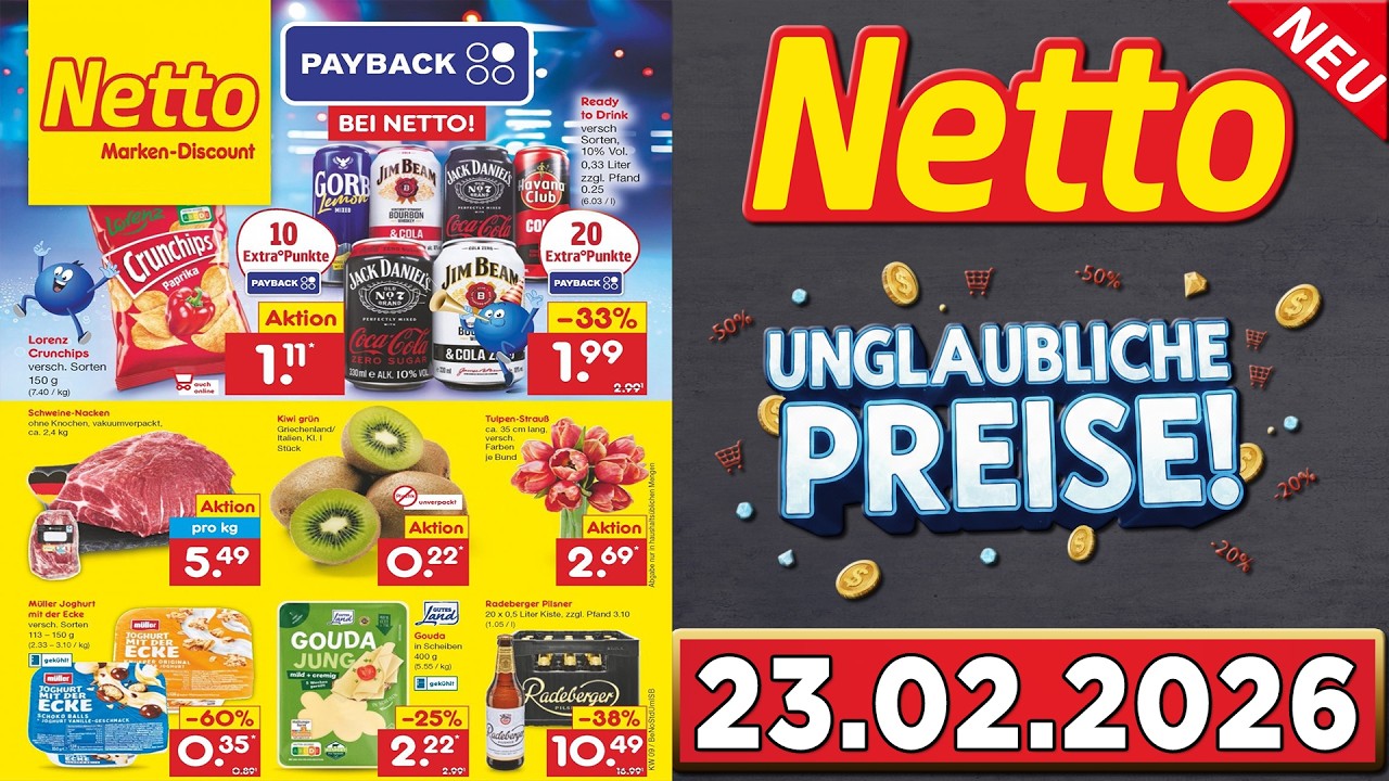 NETTO Prospekt Diese Woche &ndash; G&uuml;ltig von 23.02.2026-  Angebote werbung