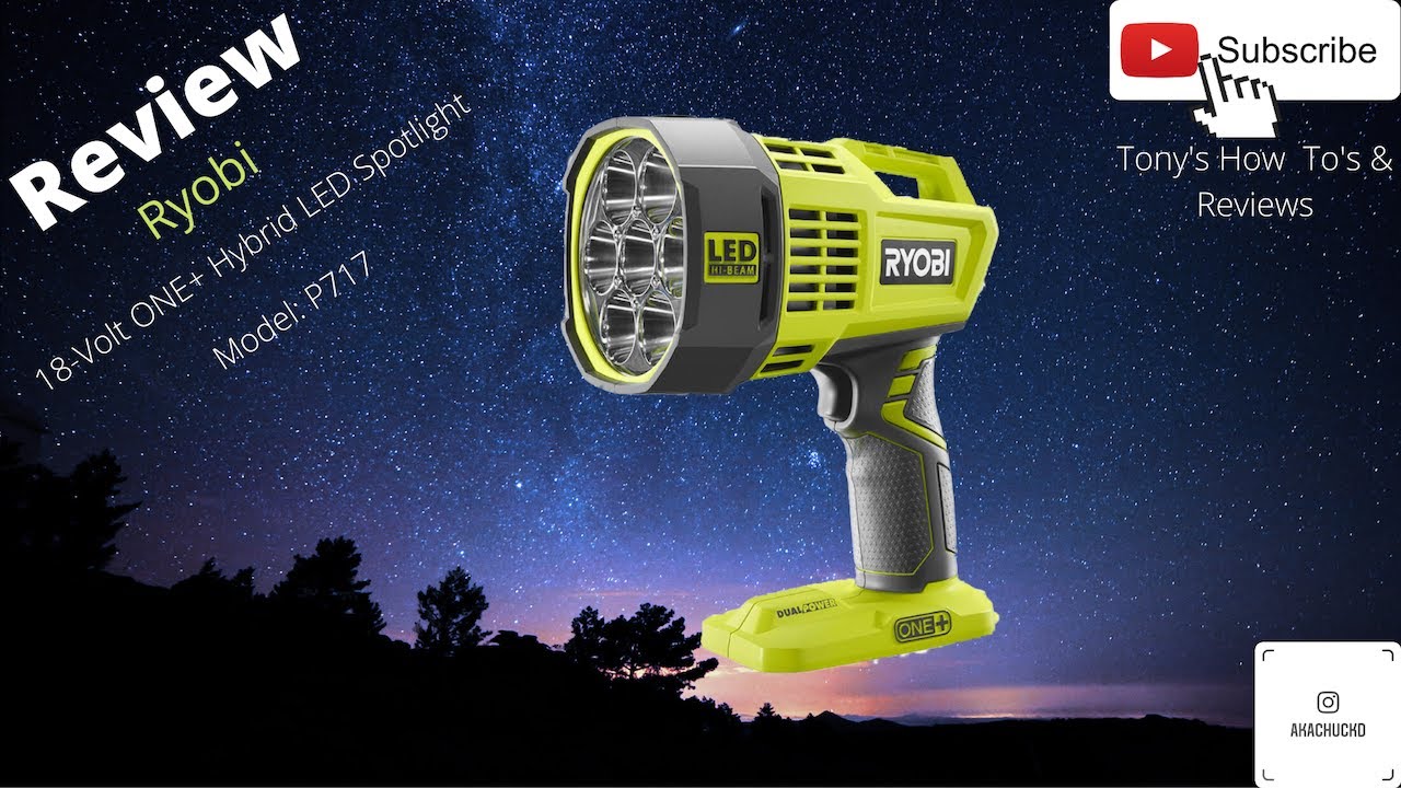 Ryobi 18 Volt ONE+ Hybrid LED Spotlight Review