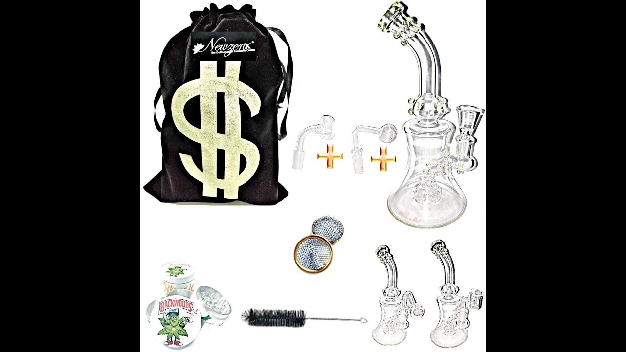 Newzenx&reg; Glass Showerhead Bong 9 Inch Star Beads Bong (for Oil/Honey/Meth/Weed/All-in-One Bong)