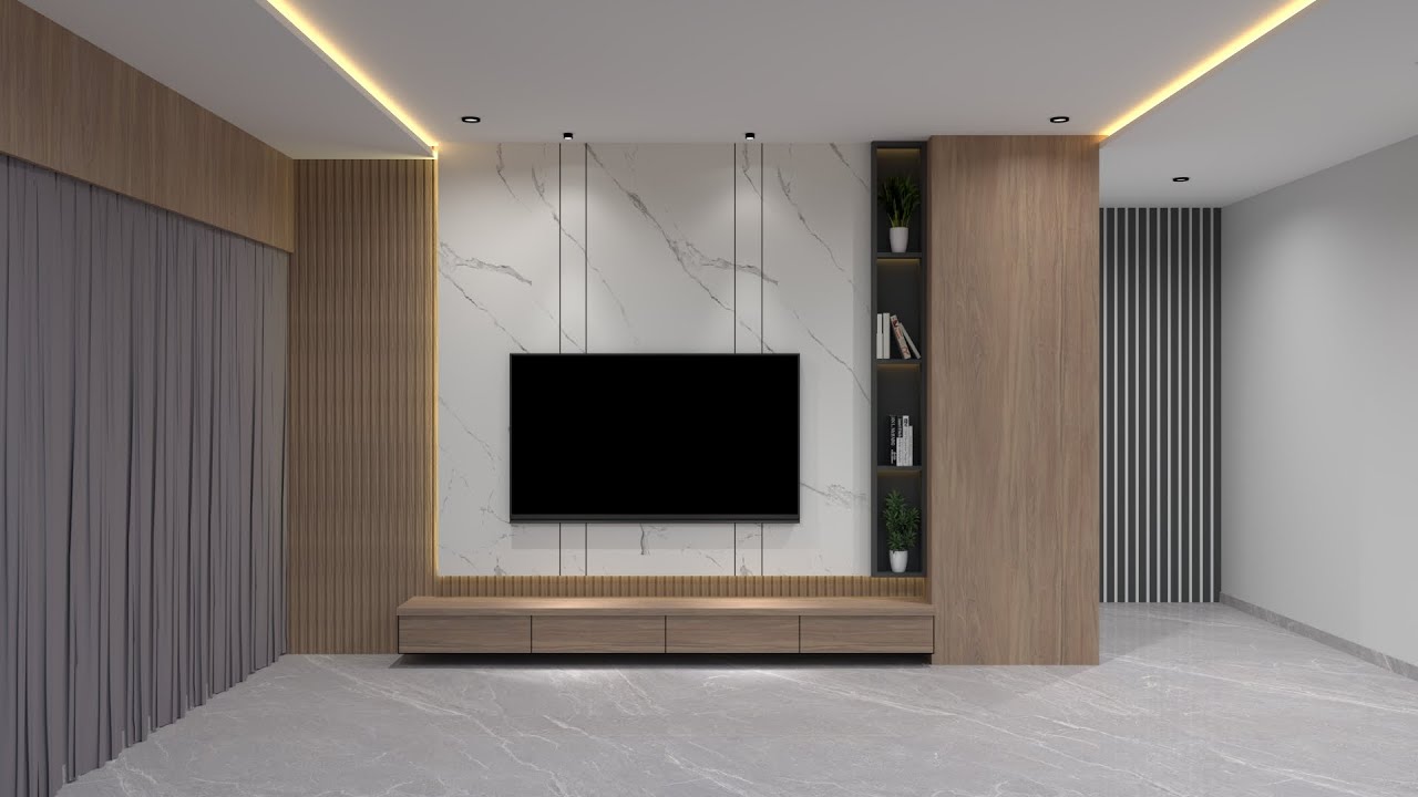 The Modern TV wall units design ideas Living room | sketchup tutorials | Pixologic interior ✍