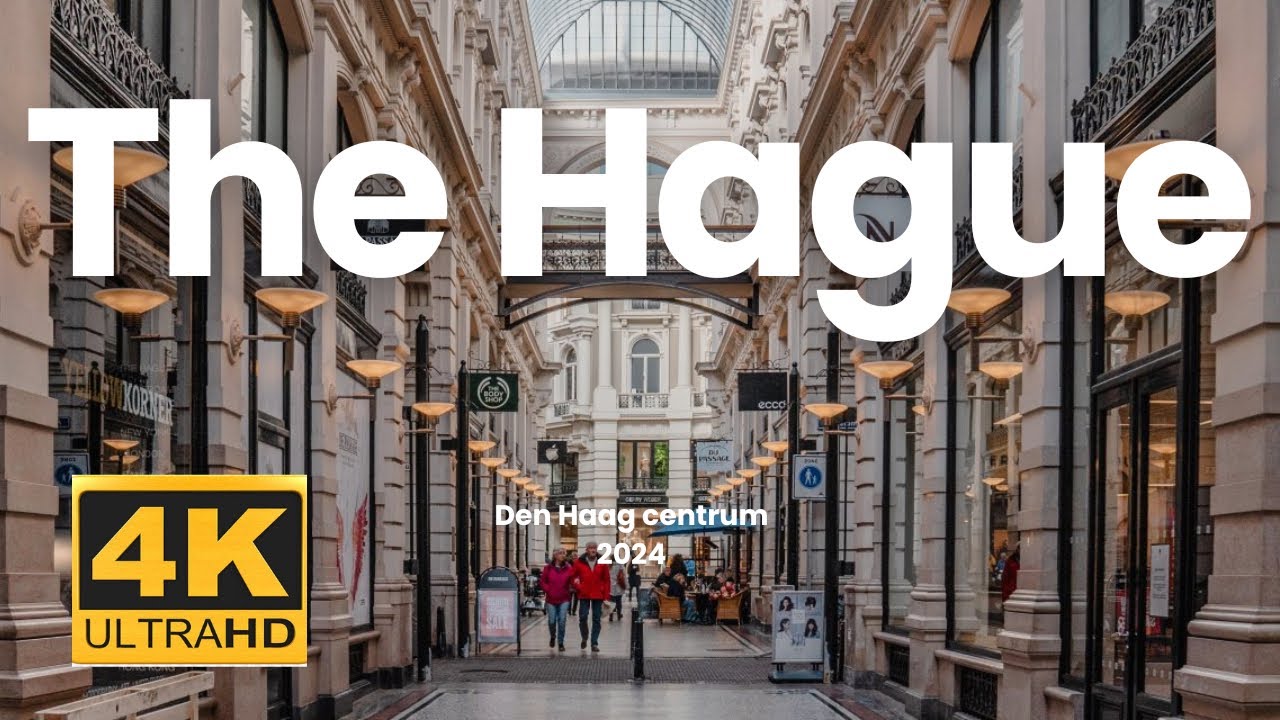 Walking In The City Centre Of The Hague (4K UHD)