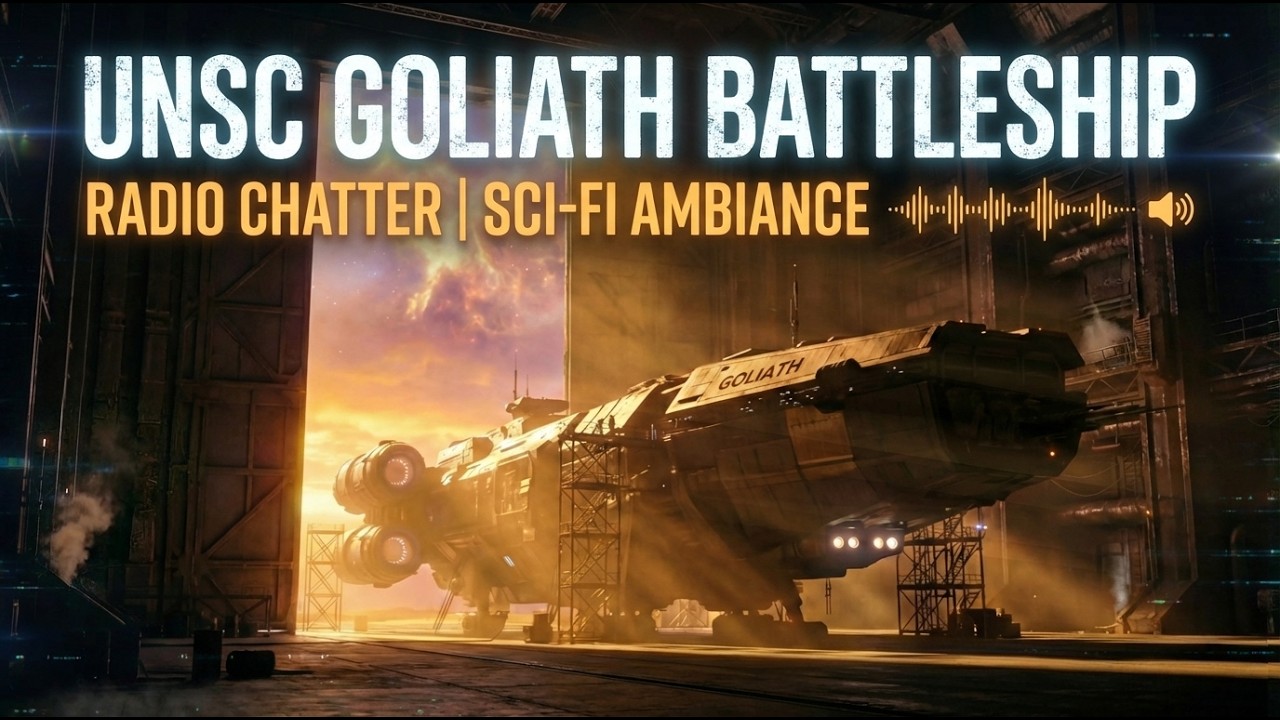 Radio Chatter from UNSC Goliath Battleship | Sci-Fi Ambiance for Sleep, Study, Relaxation