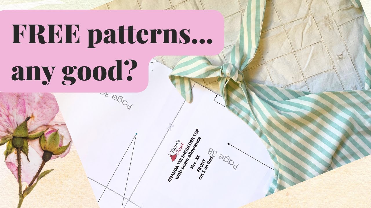 REVIEWING FREE patterns from Tiana's Closet! Making the tie shoulder top and Pipa Shorts, FREE