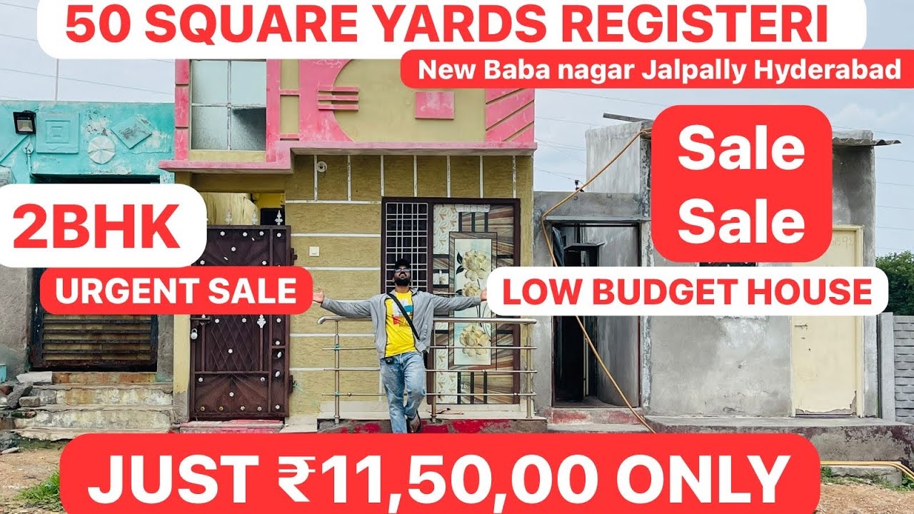 📲(9966701001) JUST ₹11.50,000 ONLY 50 SQUARE YARDS HOUSE FOR SALE NEW BABA NAGAR JALPALLY HYDERABAD