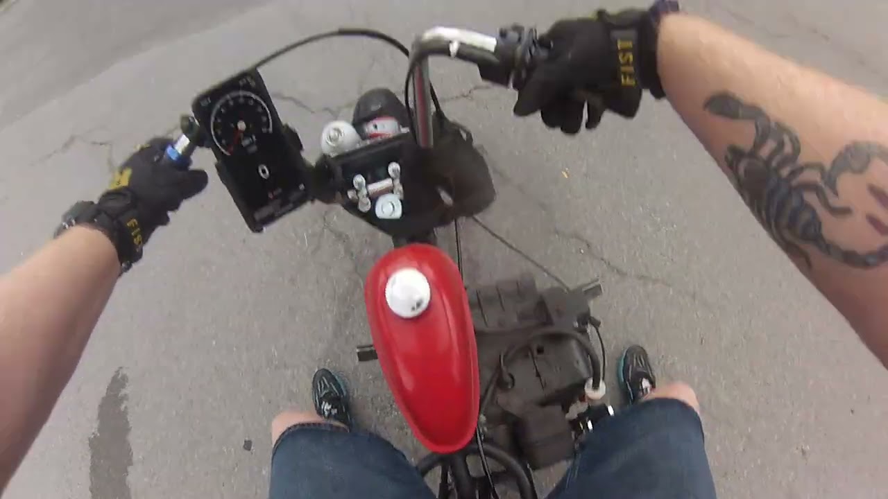 mini bike 8hp going 50 mph