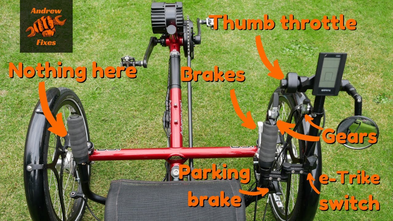 ICE trike single handed conversion - ICE Adventure 20 converted for one handed operation