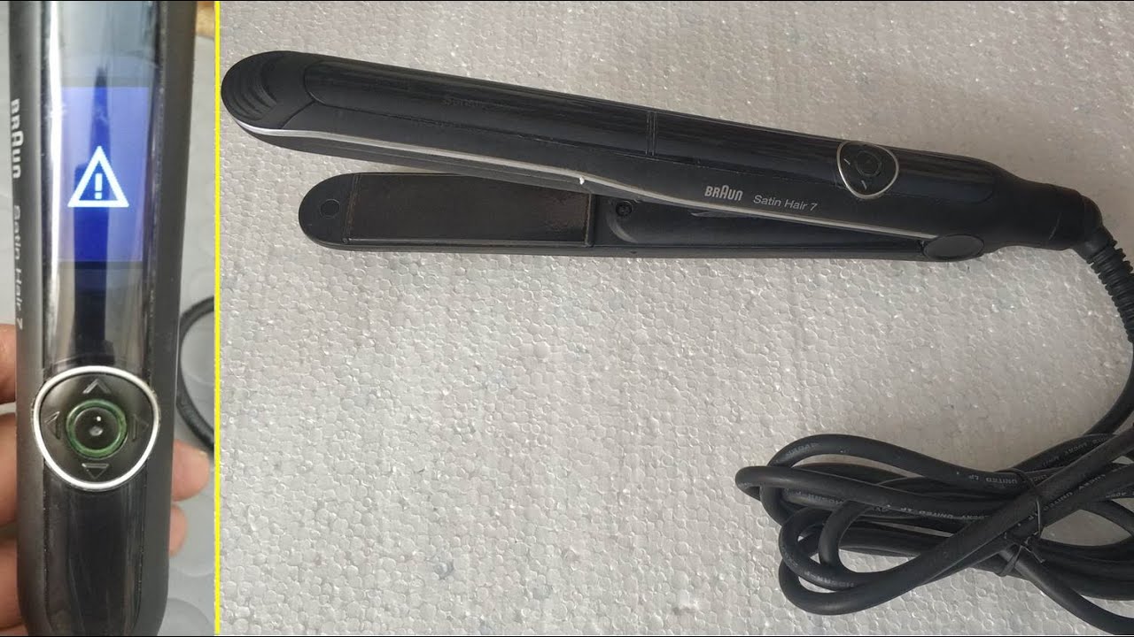 Saç Düzleştirici Sökümü  Parçaları ve Ünlem Arıza İşareti (Braun Satin Hair 7 _ Senso Care)