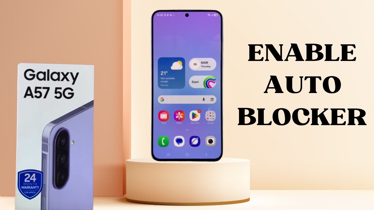 How To Turn ON Auto Blocker On Samsung Galaxy A57 5G