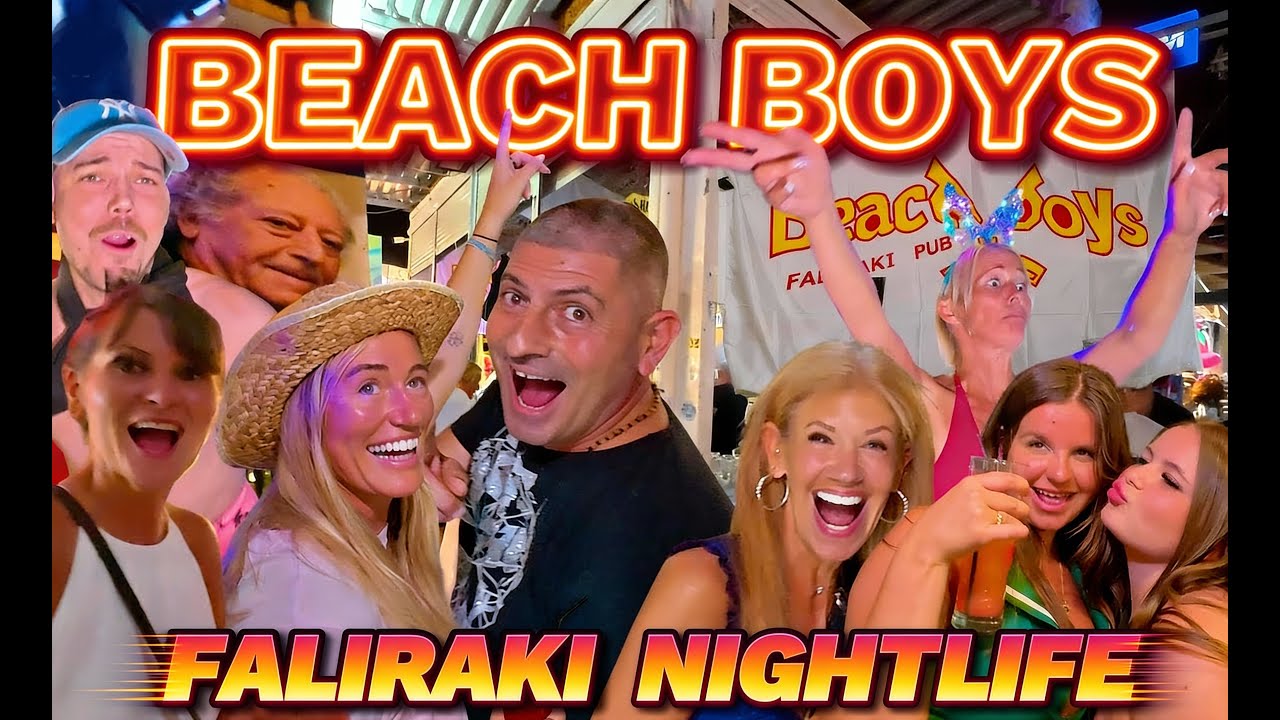 Beach Boys Pub Faliraki Nightlife 2025 Rhodes Greece Billy Clubs Bars Restaurants