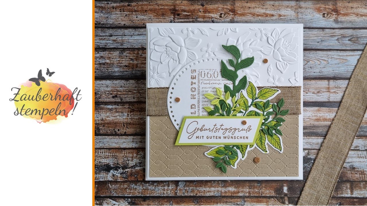 Vintage Geburtstagskarte mit dem schnellsten Pop Up der Welt | Stampin' Up! | FarbTon | diy