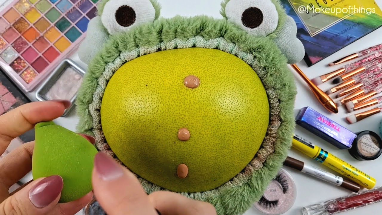 ASMR Makeup on Pomelo🍈 (No talking)