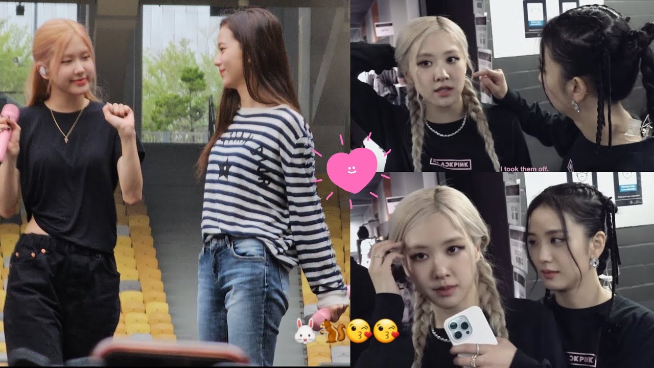 Jisoo hyung is always cute and gentle with Rosé. (Daisies)