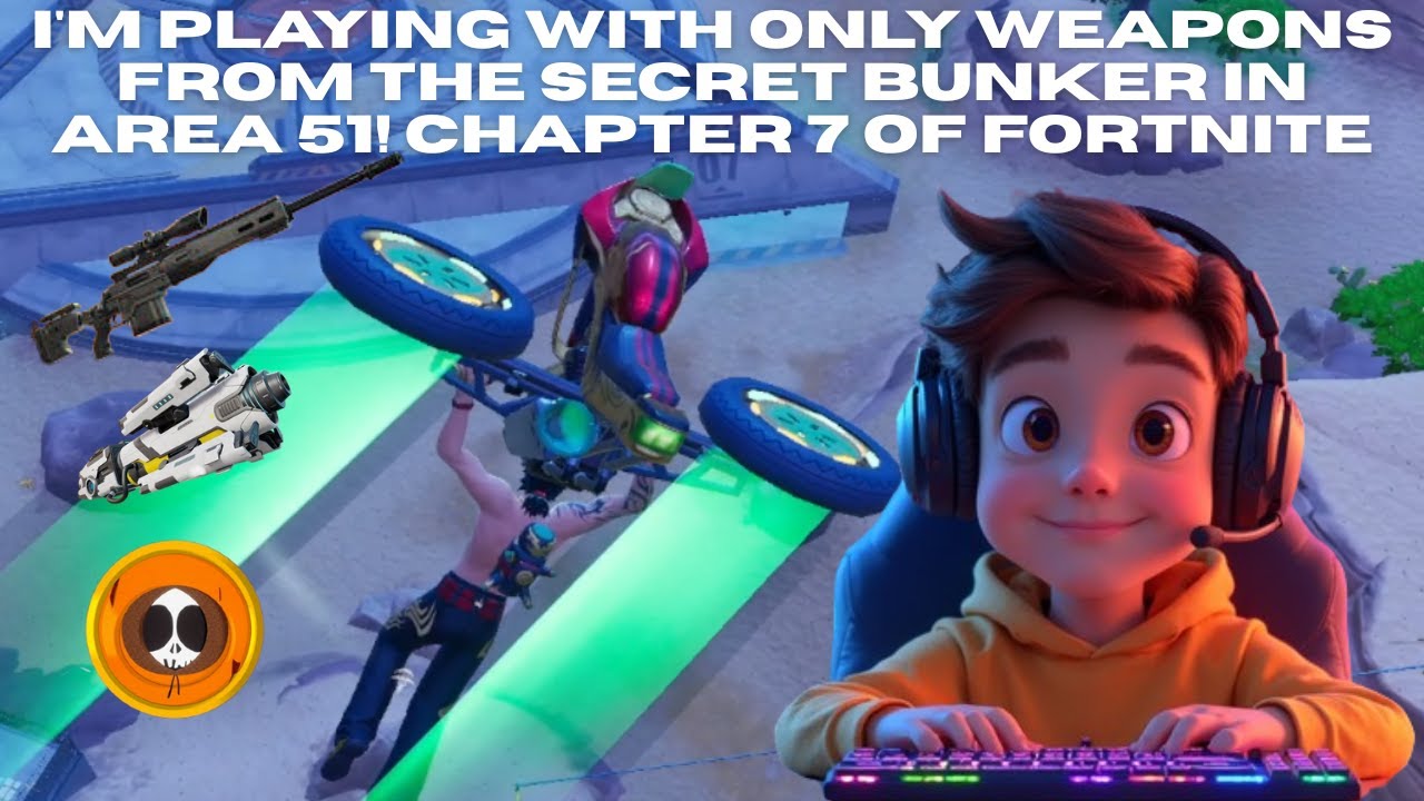 I'm playing with ONLY weapons from the SECRET BUNKER in Area 51! Chapter 7 of Fortenite #fortnite
