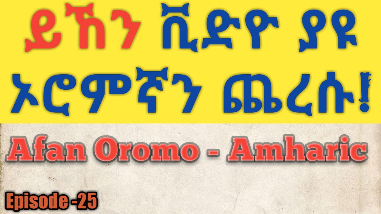 አፋን ኦሮሞን በአማርኛ በደቂቃዎች ይማሩ//Learn Afan Oromo in Minutes/Afaan Oromo_Amharic