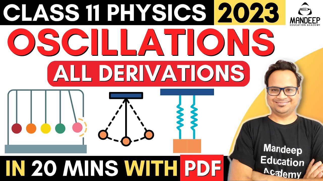 Oscillations all Derivations | Class 11 Physics Chapter 14 | Final Exam Important Topics