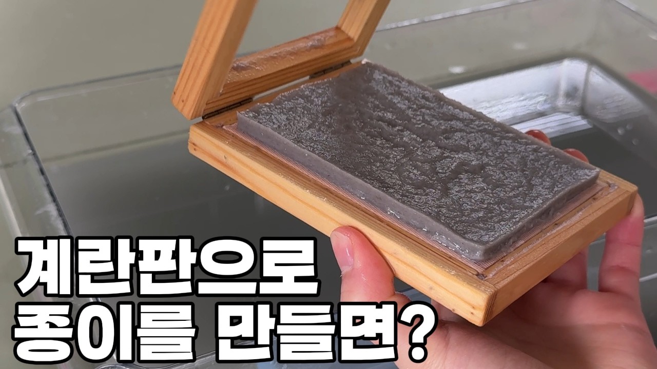 계란판으로 종이를 직접 만들면?