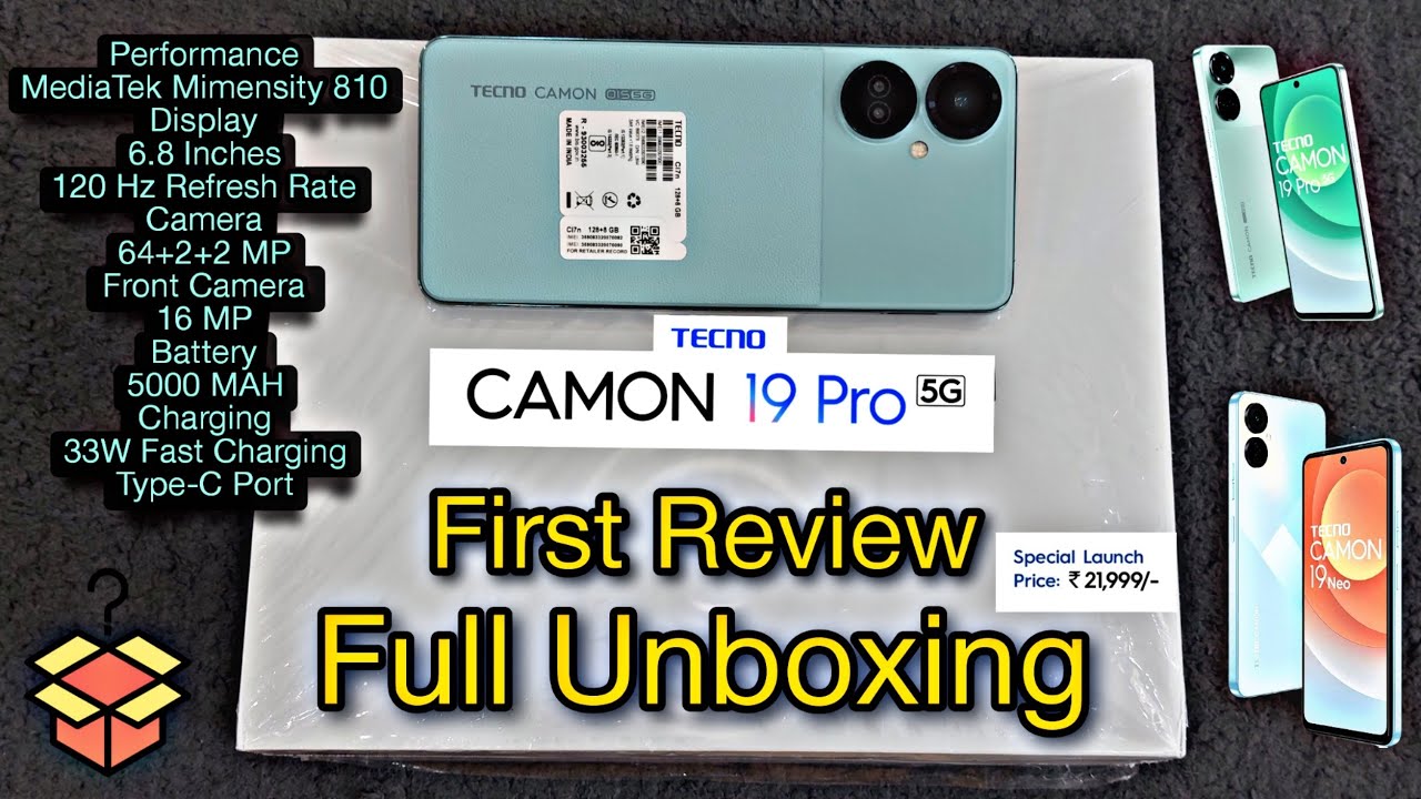 Tecno Camon 19 Pro 5G First Review Unboxing Video  |  Tecno camon 19 pro 5G  |  #tecno #camon19pro5g