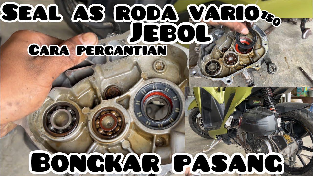 🚫PENYEBAB OLI GARDAN METIC VARIO 150 rembes ❗️cara memperbaiki seal AS RODA VARIO YANG RUSAK ❗️