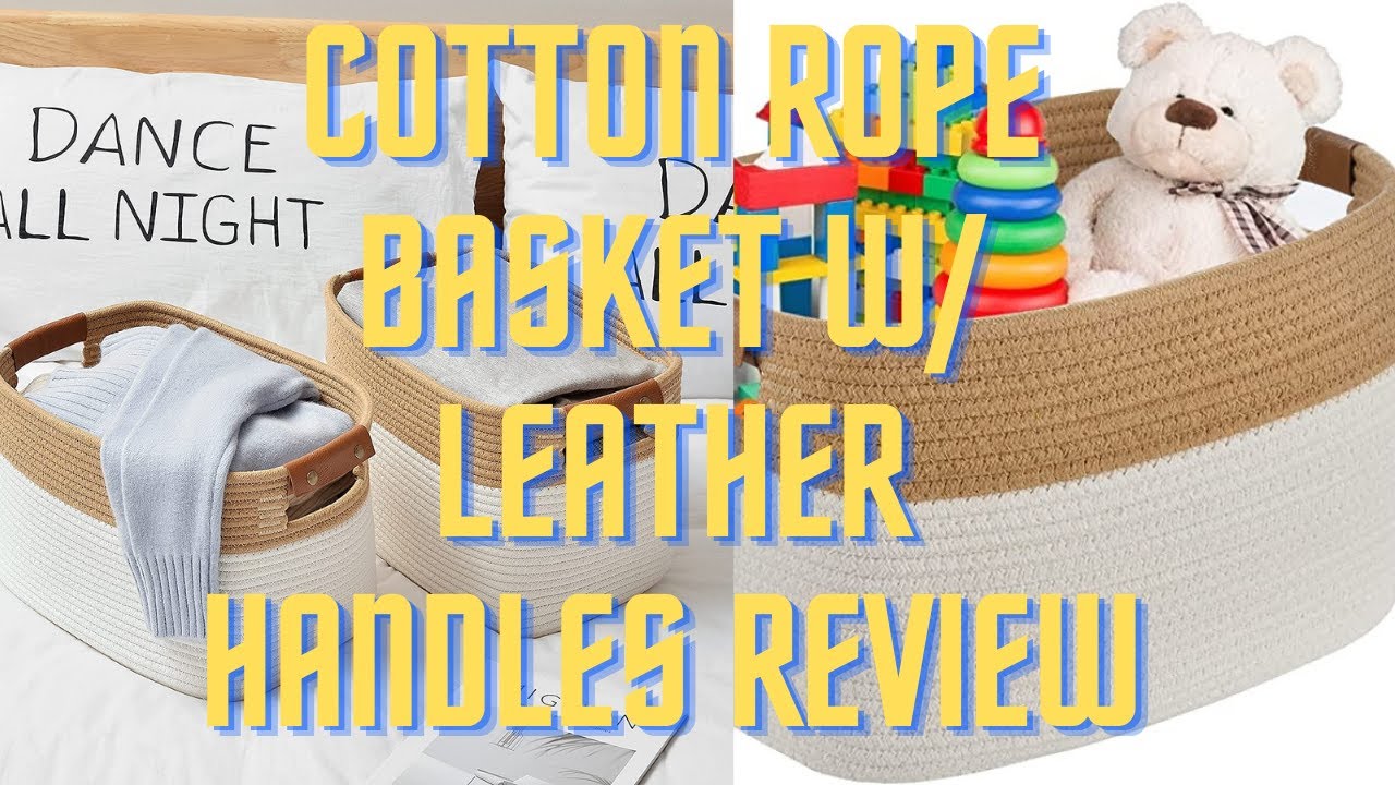 CLZLLX-TDG Cotton Rope Basket w/ Leather Handles Review | Amazon