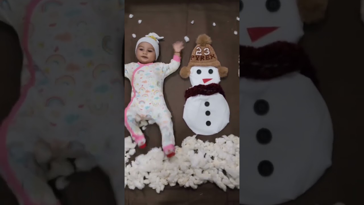 Winter special snowman theme baby photoshoot⛄ 