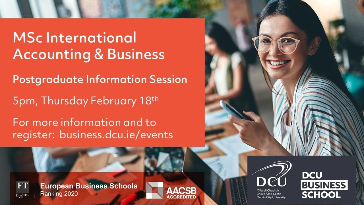 MSc in International Accounting and Business Webinar 18th February 2021