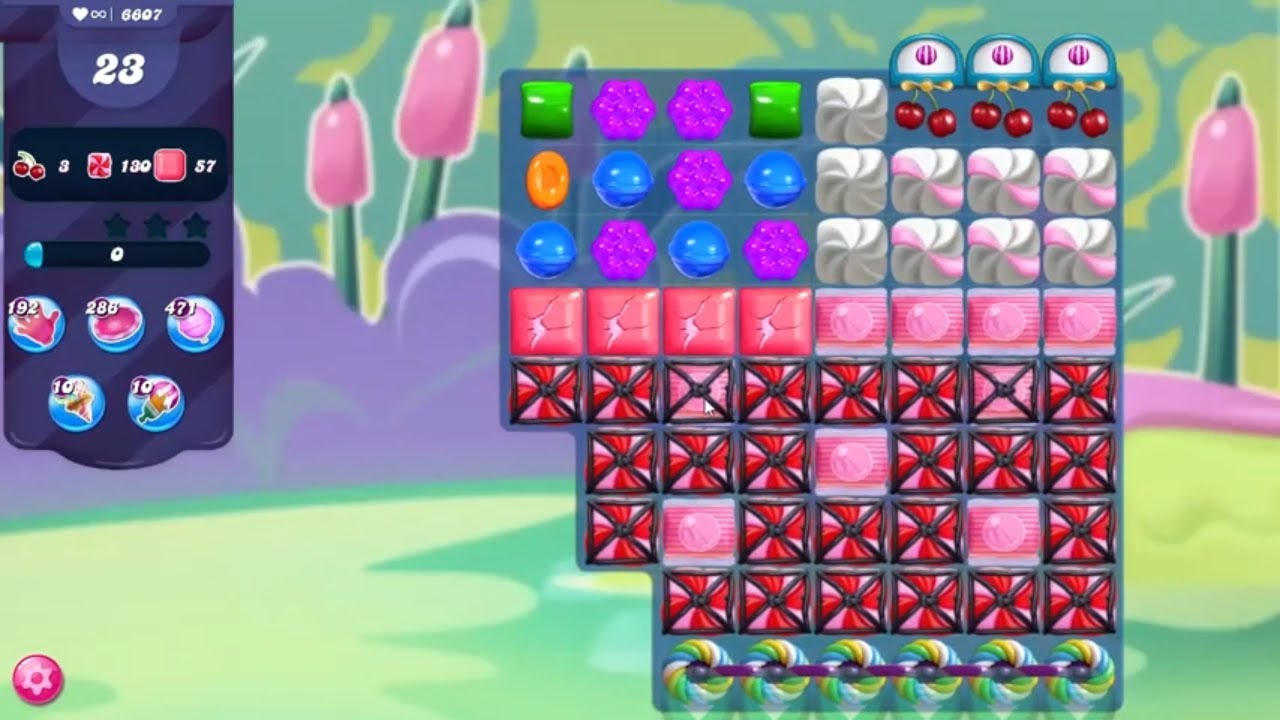 Candy Crush Saga LEVEL 6607 NO BOOSTERS (new version)