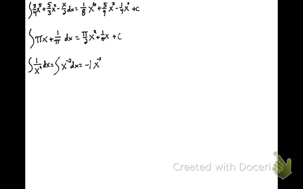 Indefinite Integration part 1
