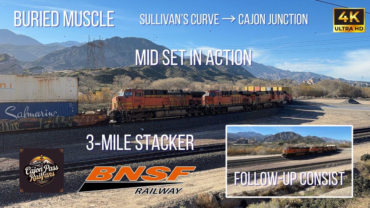 Big Train, Little Train — Cajon Pass Descent! Follow the Leader at Cajon Junction!