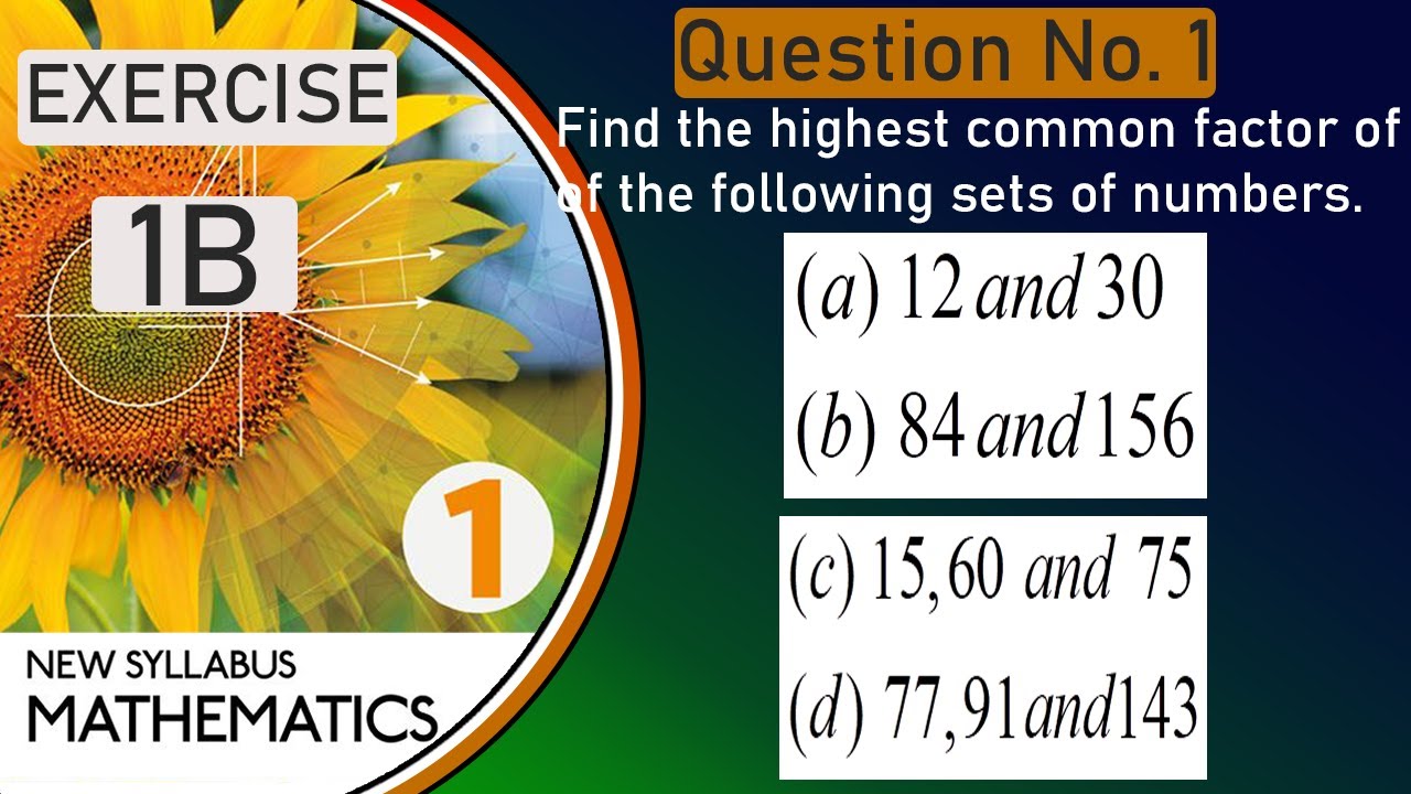 D1 Math Exercise 1B Question 1 | Exercise 1B Question 1 D1 Math Oxford New Syllabus  | D1 Maths #d1