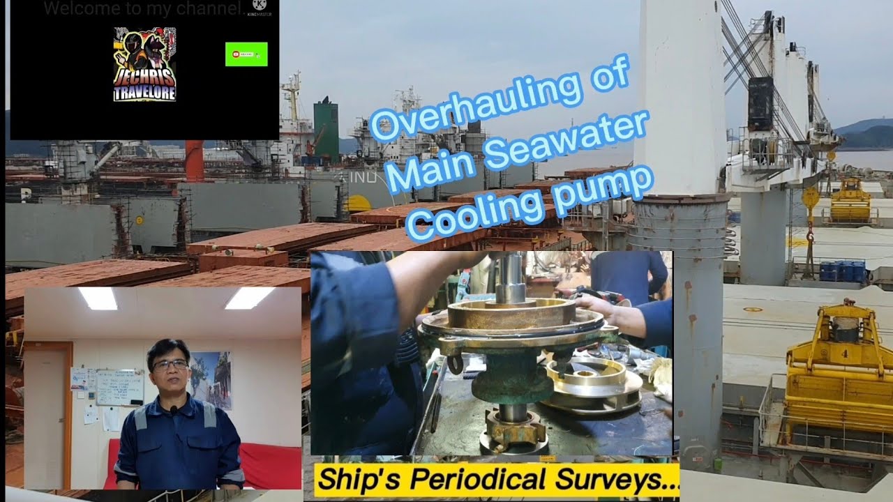 Overhauling of Main seawater cooling pump (Periodical Surveys)#periodical #fyp #shout #freefire