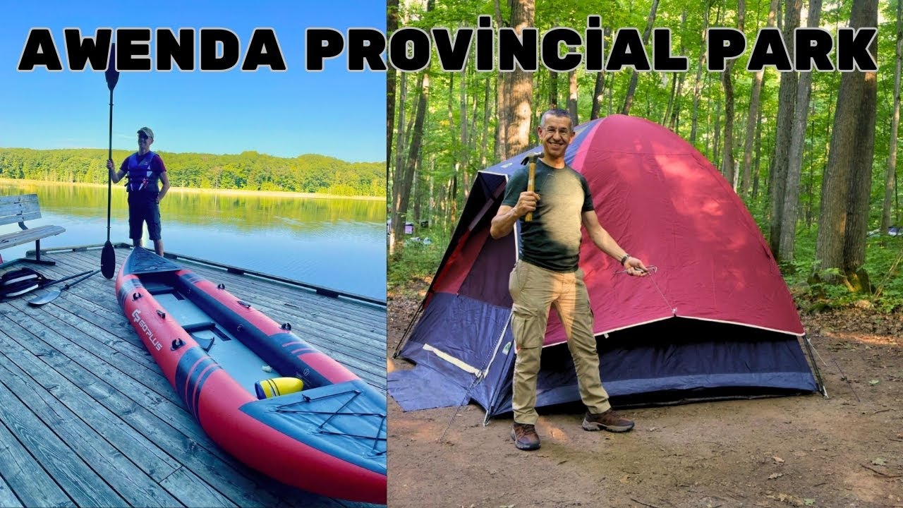 Camping and Kayaking at Awenda Provincial Park (How to set up camp) 🏕️🚣🏻🏖️
