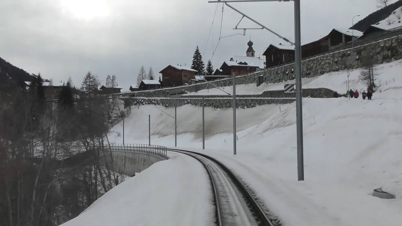 Cab ride MGB Biel (Goms) - Brig part 1 Biel - Fiesch