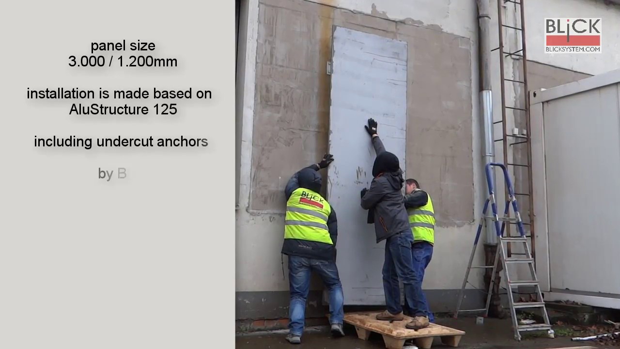 How to install large facade panel ?