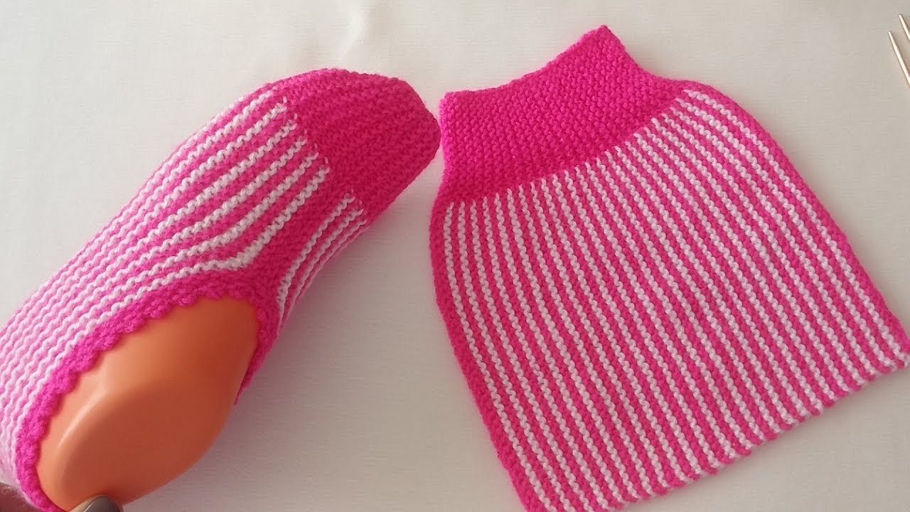 kolay bayan patik modeli / iki şiş patik modeli / çeyizlik çetik modeli yapılışı / easy booties