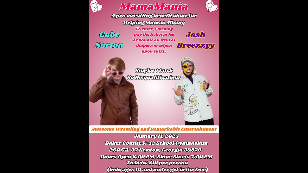 Gabe Norton vs. Josh Breezzyy (No Disqualifications Match) (1/11/25 - MamaMania)