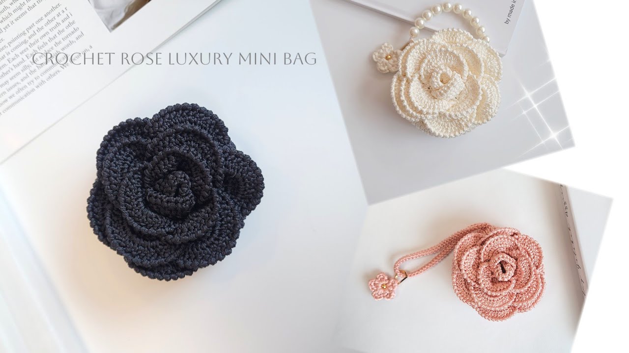 7,000원으로 만드는 럭셔리 로즈 미니백 🌹| crochet luxury mini bag