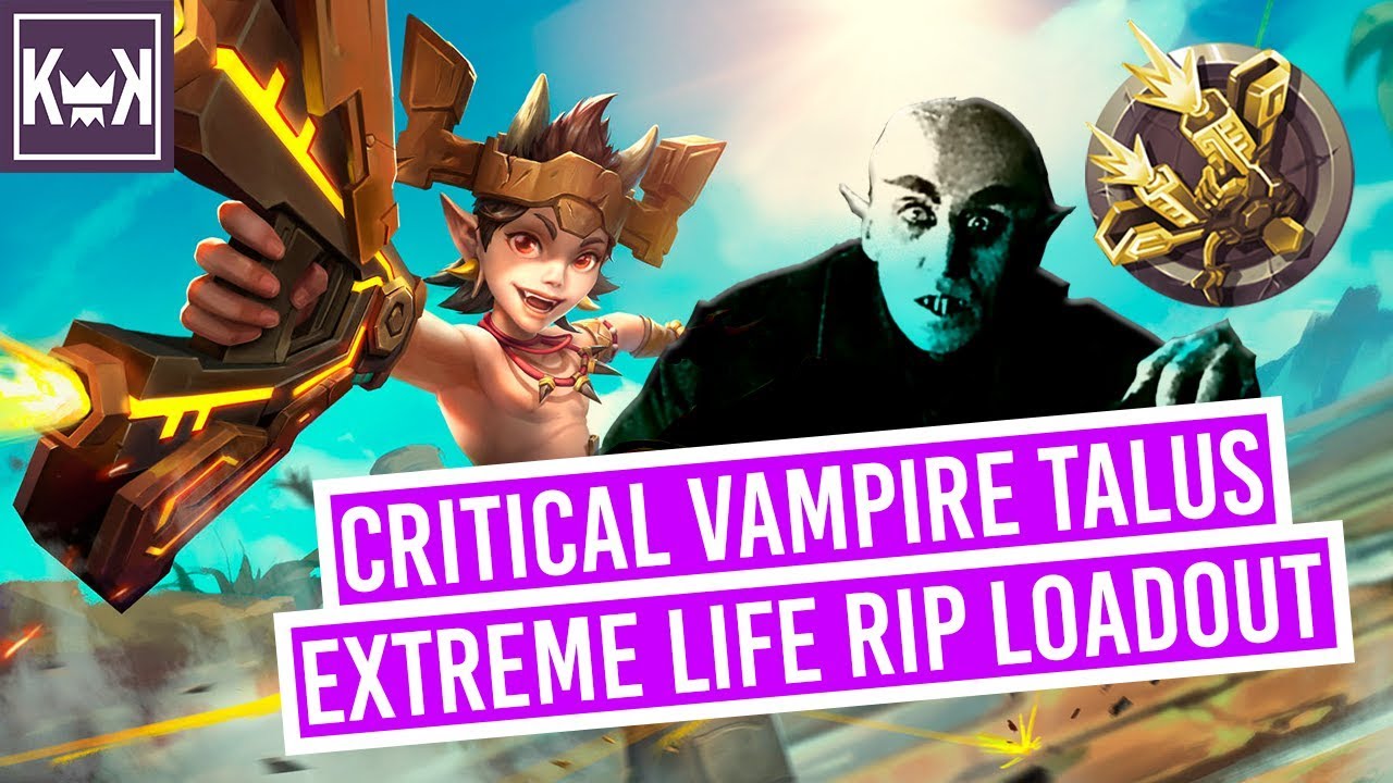 Critical Vampire Talus: Extreme Life Rip Loadout | Paladins (Console PS4 Pro 1080p 60fps)