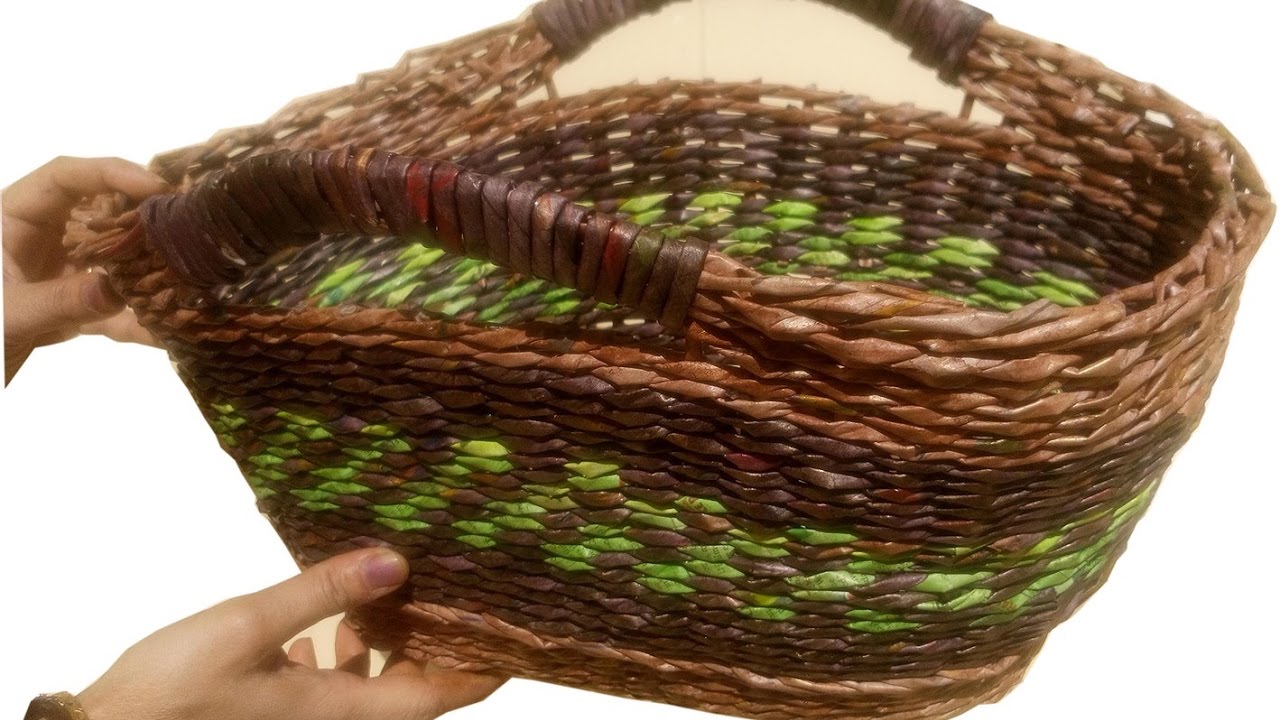 How to make a Shopping Basket with Newspaper
