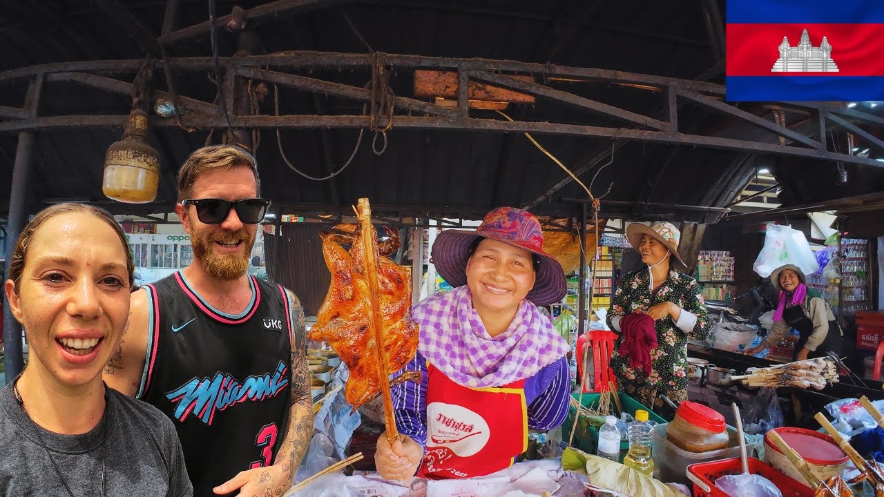 Exploring the COLOURS and FLAVOURS of a RURAL CAMBODIAN MARKET | Siem Reap 🇰🇭