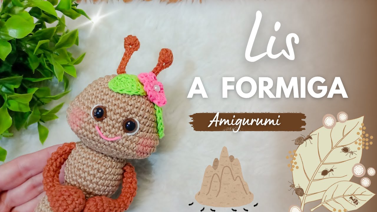 Quer um projeto rápido e criativo? 🐜 🌿 - Faça essa formiga em AMIGURUMI