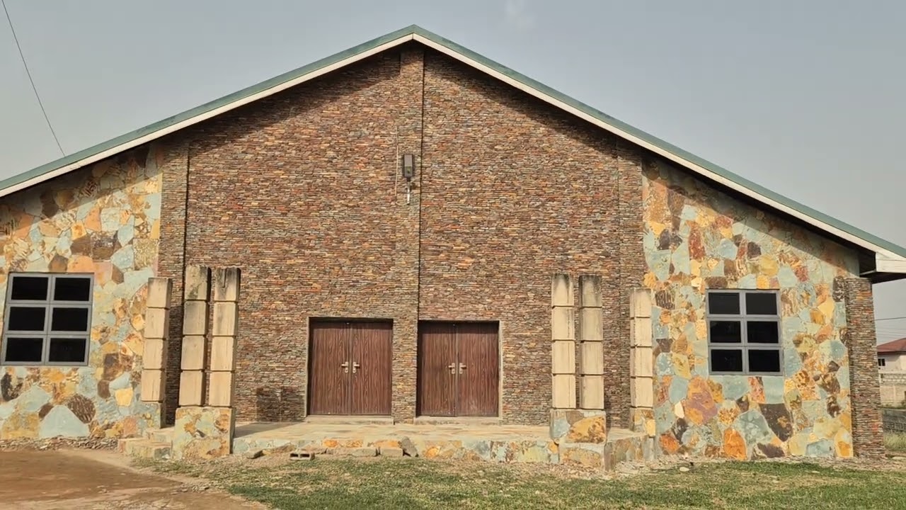 Building in Ghana 🇬🇭 How we design the church with Natural Stone cladding & tarkwa marble stone 