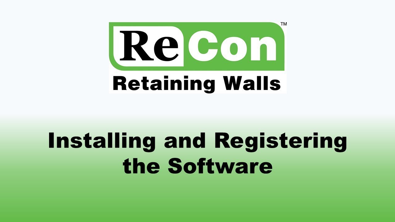 Step 1   Installing and Registering ReConWall